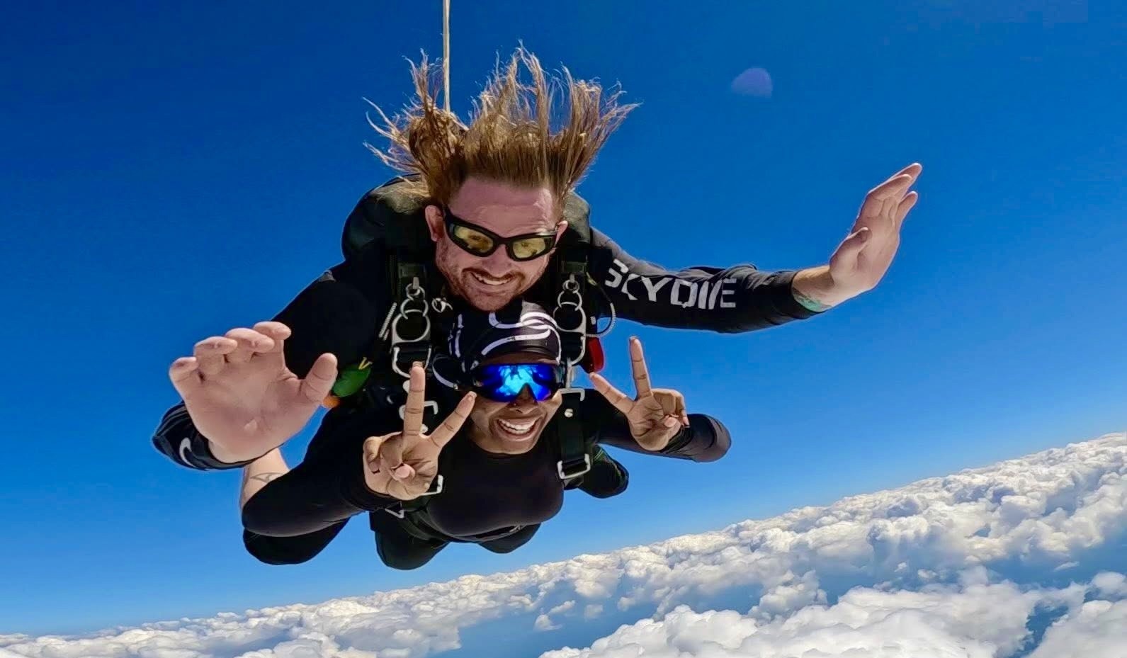 Skydiving action shot 1